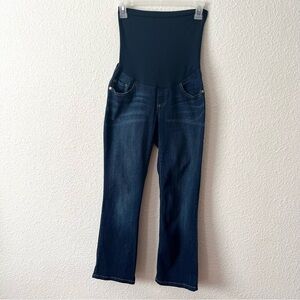 Luxe essentials dark wash denim maternity pants Secret fit belly Size 28